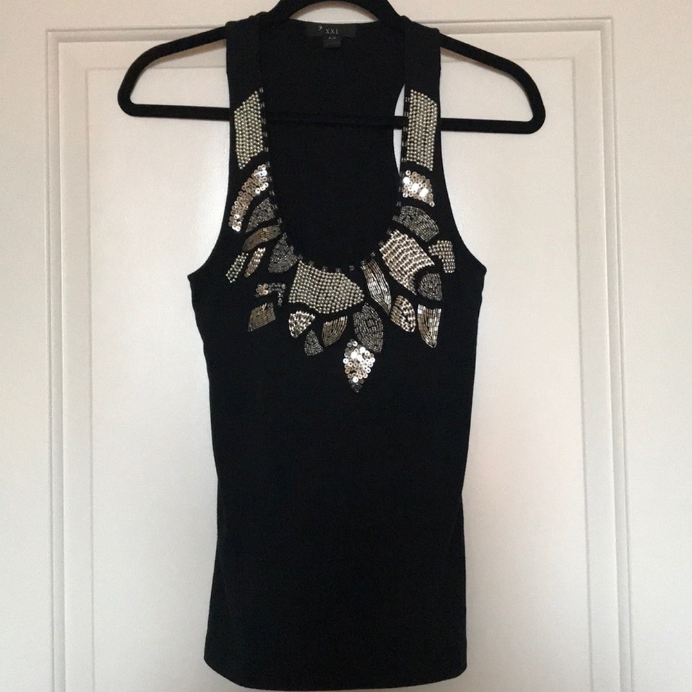 Beaded Detail Racerback Tank - Picture 3 of 3